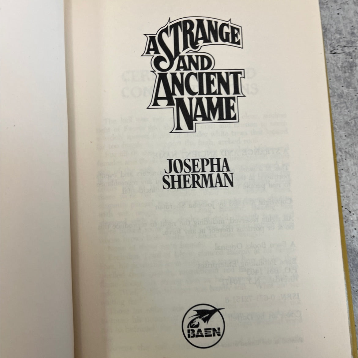 a strange and ancient name book, by Josepha Sherman, 1993 Hardcover image 2