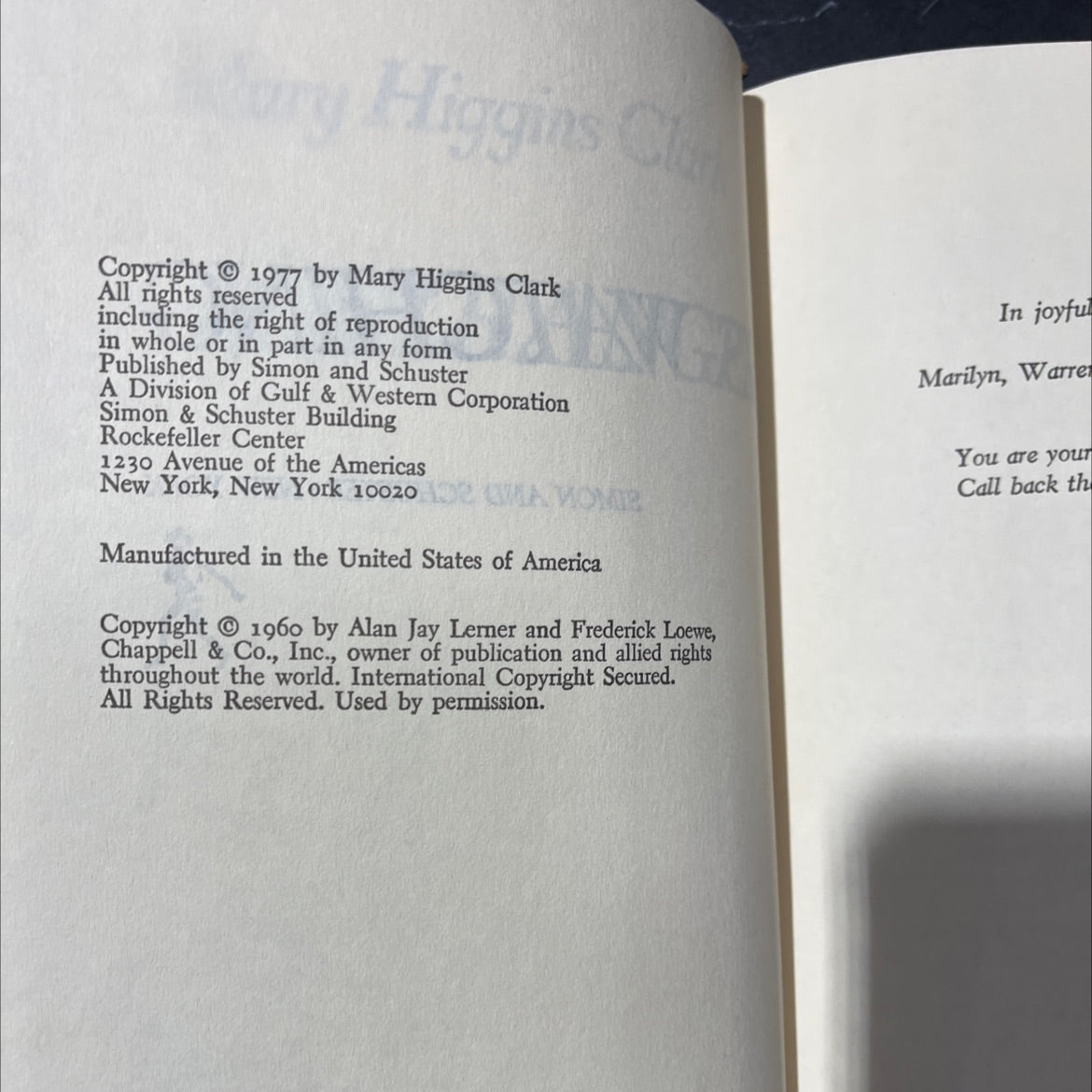 a stranger is watching book, by Mary Higgins Clark, 1977 Hardcover image 3