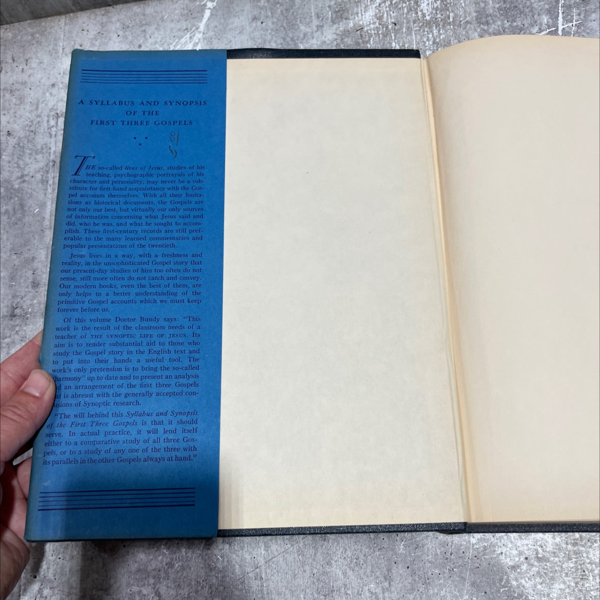 a syllabus and synopsis of the first three gospels book, by walter e. bundy, 1932 Hardcover image 4