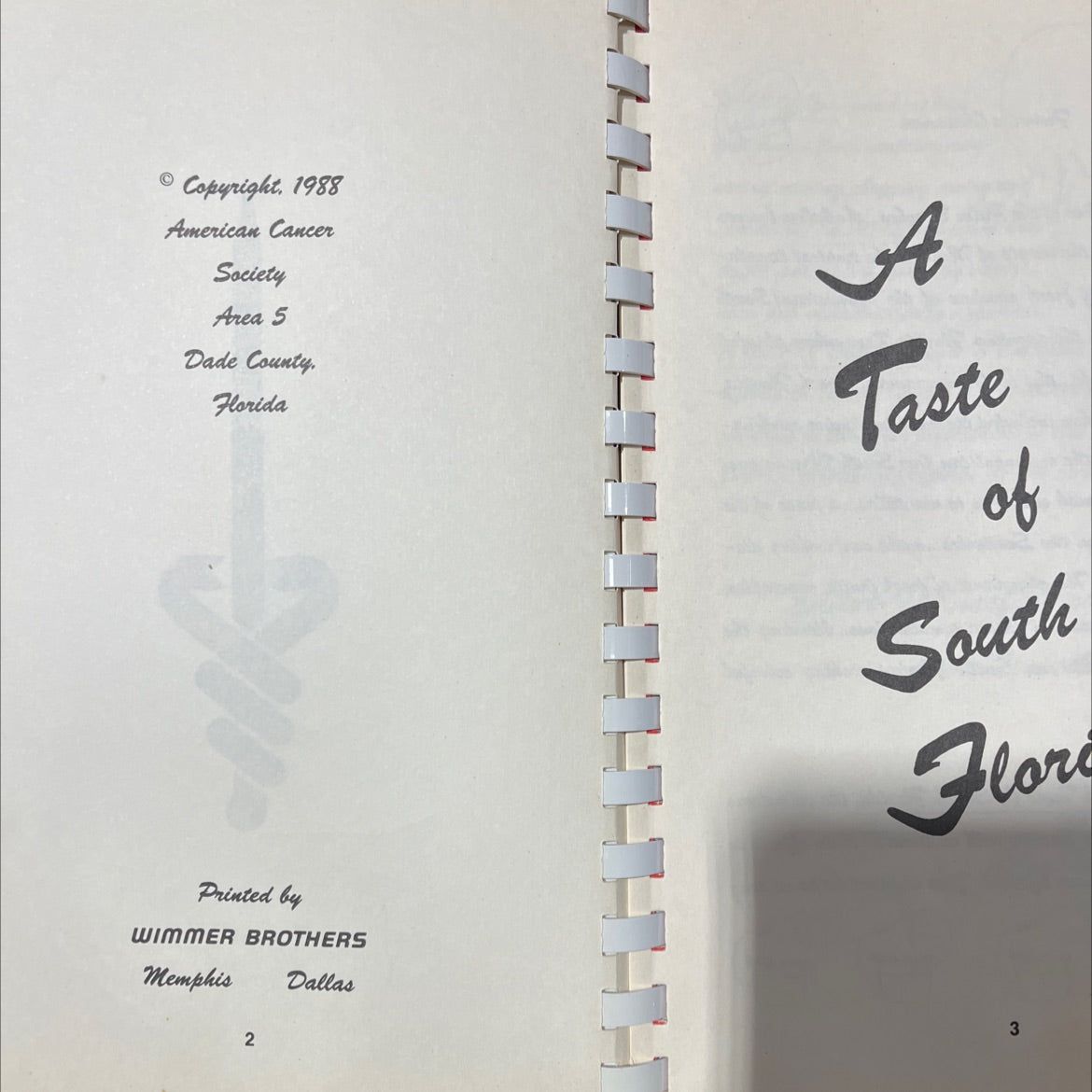 a taste of south florida 3 book, by american cancer society area 5 dade county, 1988 Paperback image 3