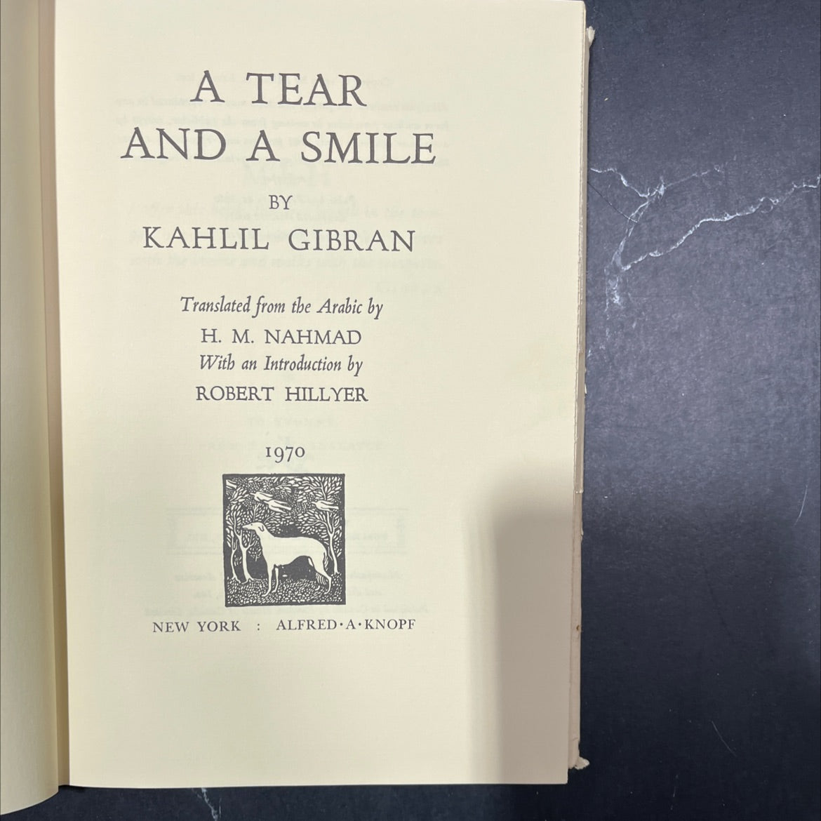 a tear and a smile book, by kahlil gibran, 1970 Hardcover image 2