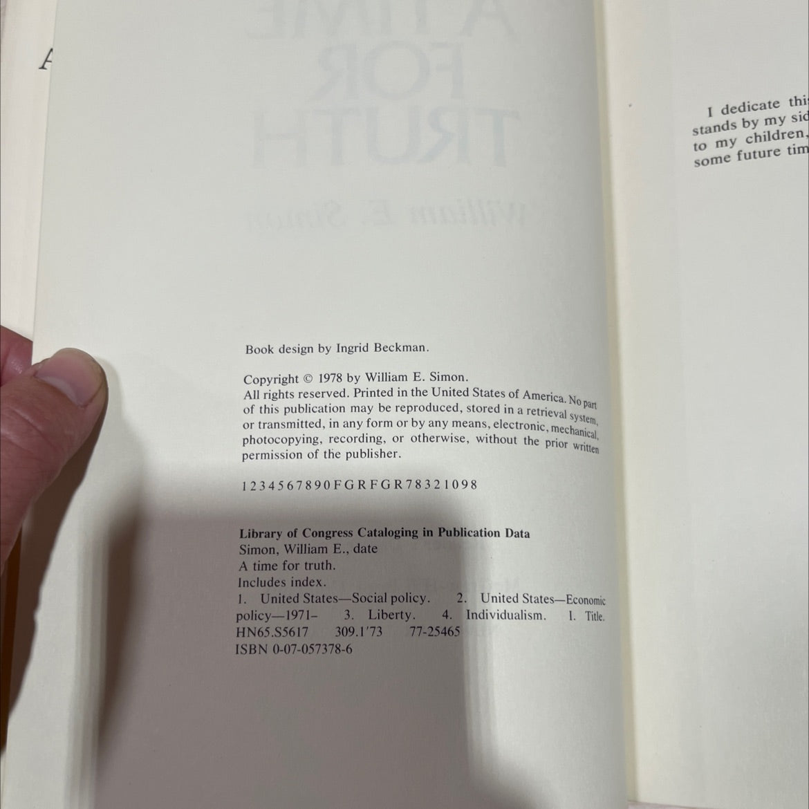 a time for truth book, by william e. simon, 1978 Hardcover image 3