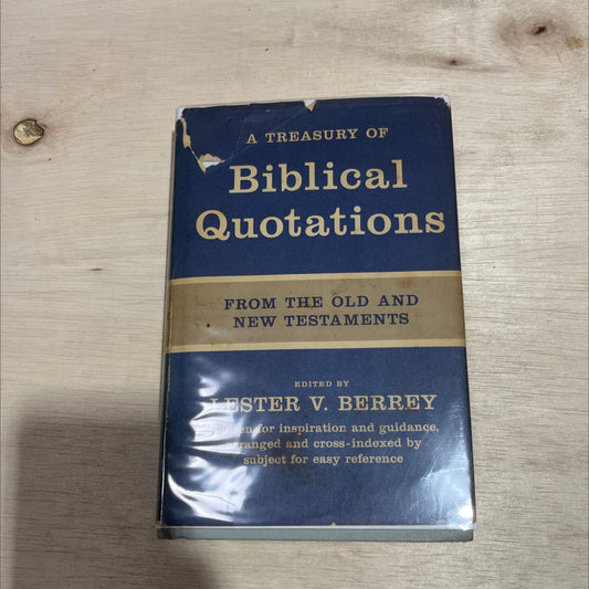 a treasury of biblical quotations book, by lester v. berrey, 1948 Hardcover image 1