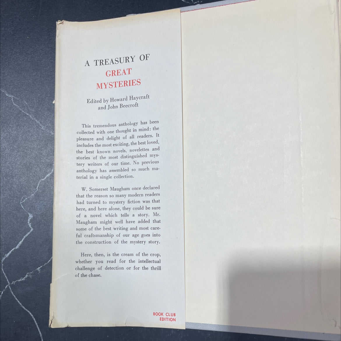 a treasury of great mysteries book, by howard haycraft, john beecroft, 1957 Hardcover image 4