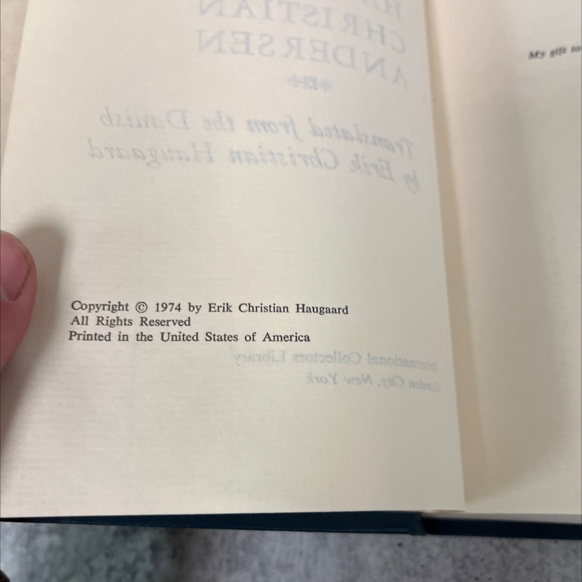 a treasury of hans christian andersen book, by Erik Christian Haugaard, 1974 Hardcover image 3