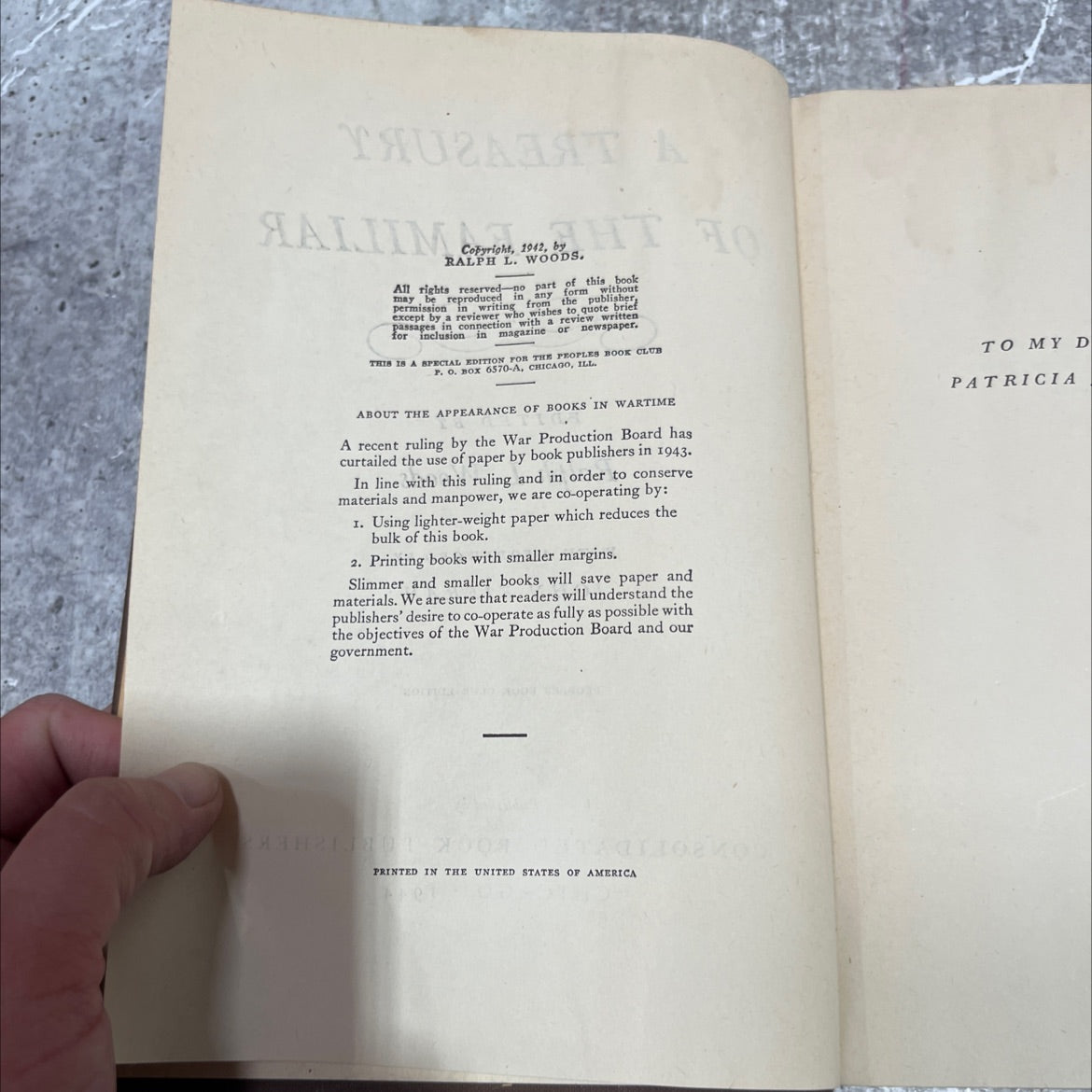 a treasury of the familiar book, by ralph l. woods, 1944 Hardcover image 3