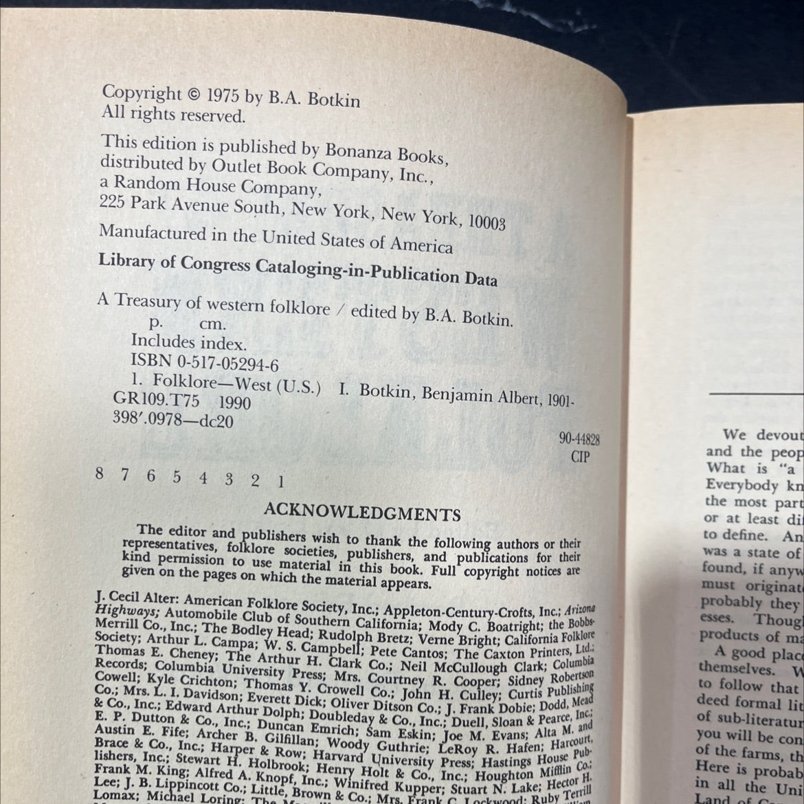 a treasury of western folklore book, by b.a. botkin, 1975 Hardcover image 3