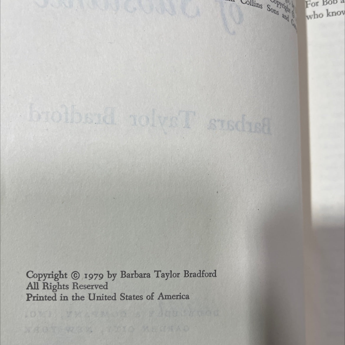 a woman of substance book, by barbara taylor bradford, 1979 Hardcover image 3