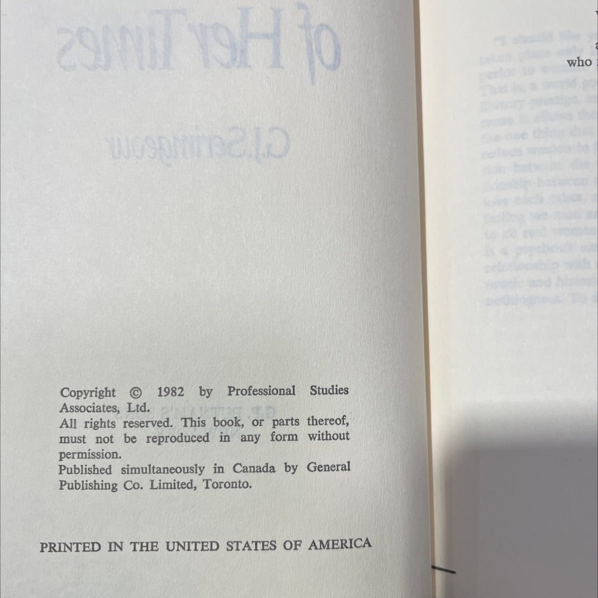 a woman who first gave one london, of her times book, by g.j. scrimgeour, 1982 Hardcover image 3