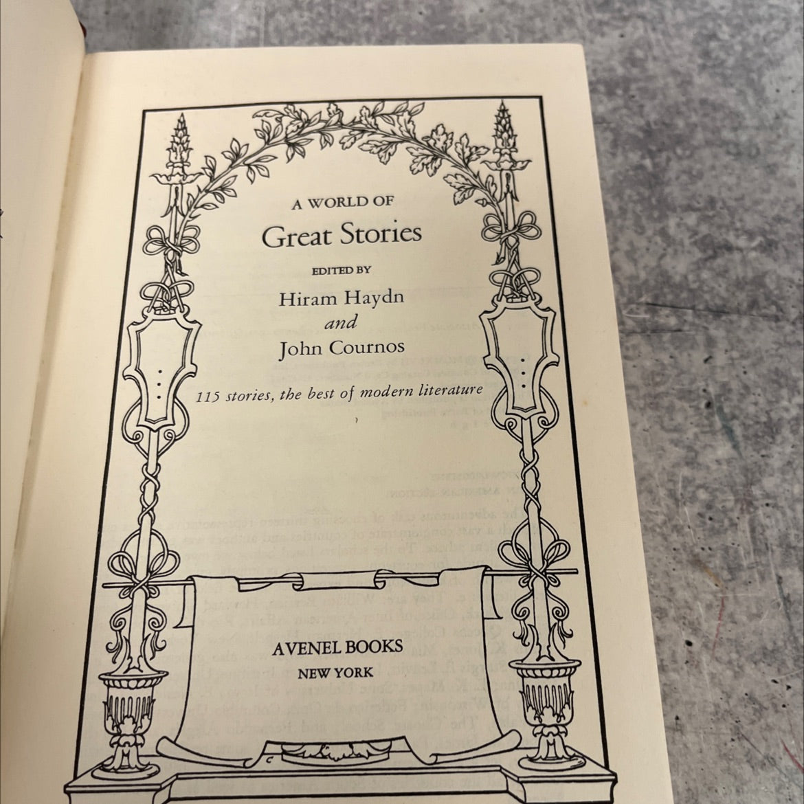 a world of great stories book, by Hiram Haydn, John Cournos, 1947 Hardcover image 2