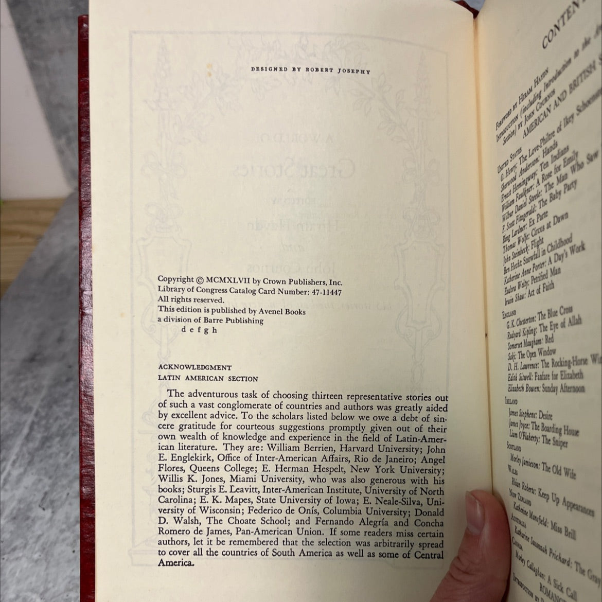 a world of great stories book, by Hiram Haydn, John Cournos, 1947 Hardcover image 3