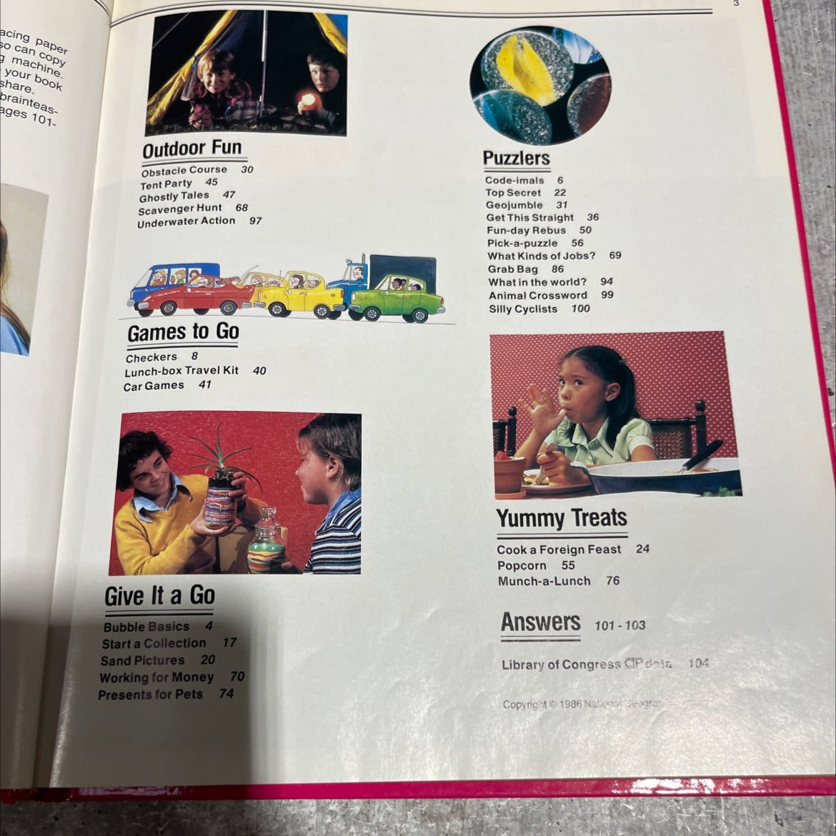 a world of things to do books for world explorers book, by national geographic society, 1986 Hardcover image 3