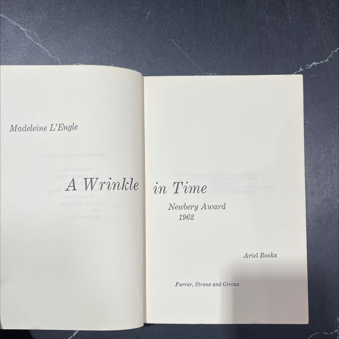a wrinkle in time book, by madeleine l'engle, 1966 Hardcover image 2