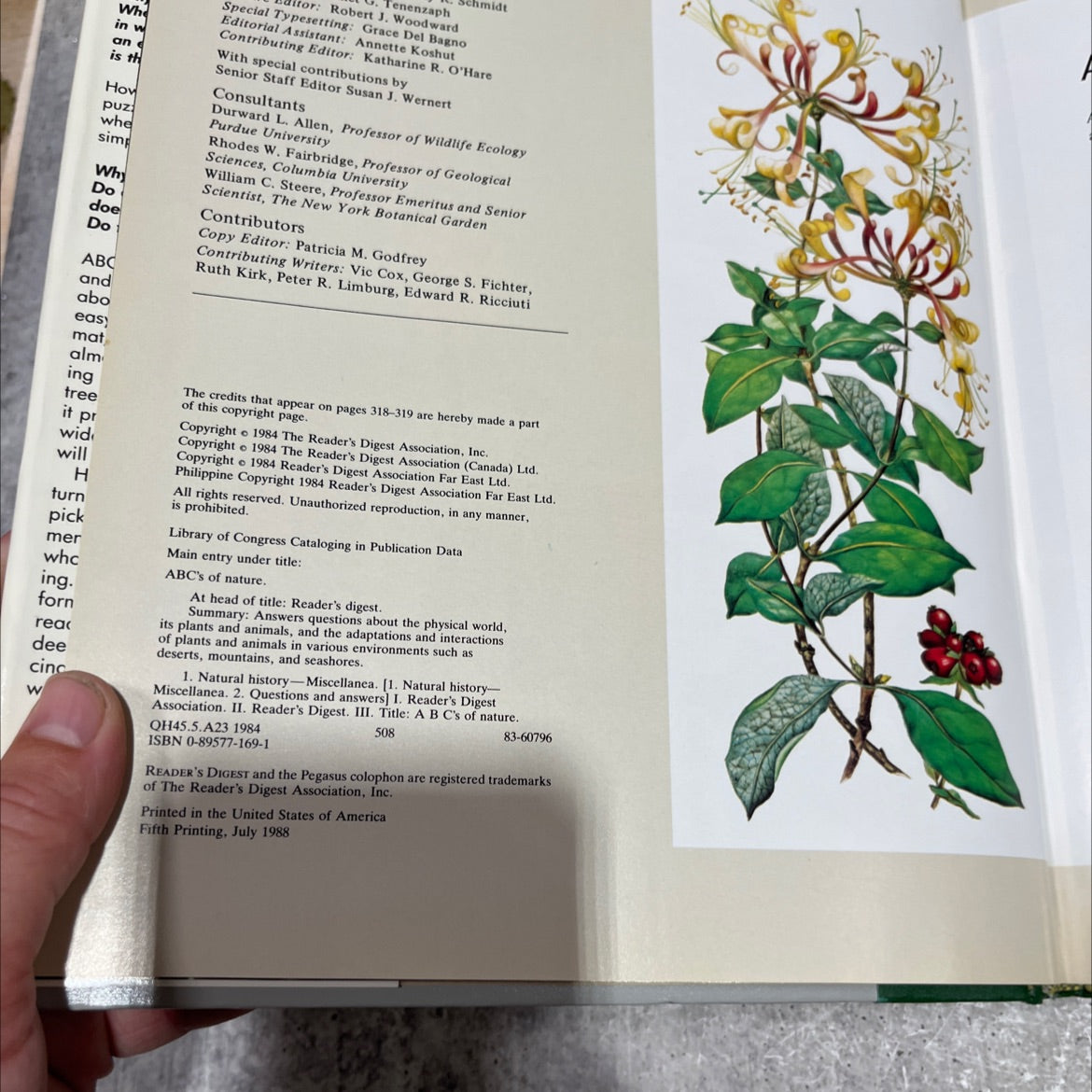 abc's of nature book, by Reader's Digest Association, 1984 Hardcover image 3