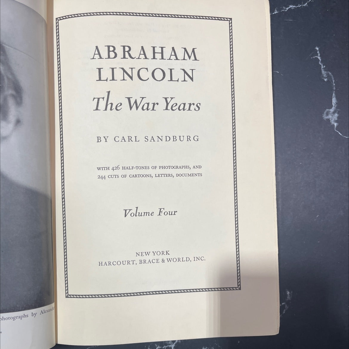 abraham lincoln the war years book, by carl sandburg, 1939 Hardcover image 2