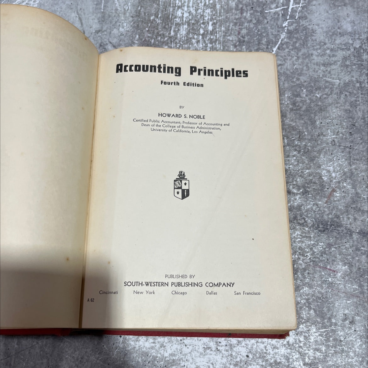 accounting principles fourth edition book, by howard s. noble, 1945 Hardcover image 2