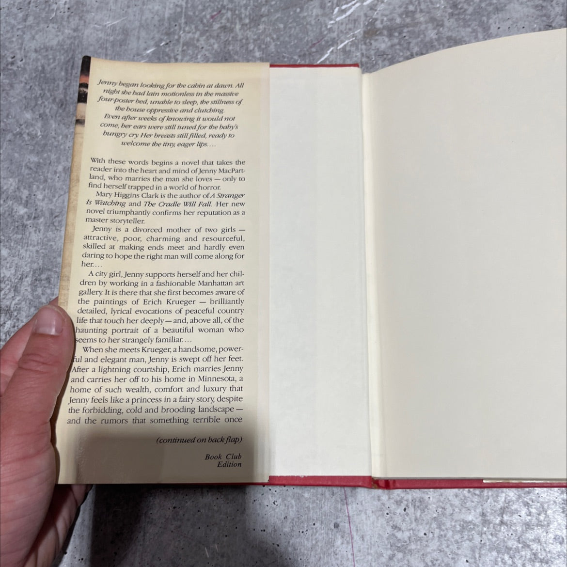 acknowledge a cry in the night book, by Mary Higgins Clark, 1982 Hardcover image 4