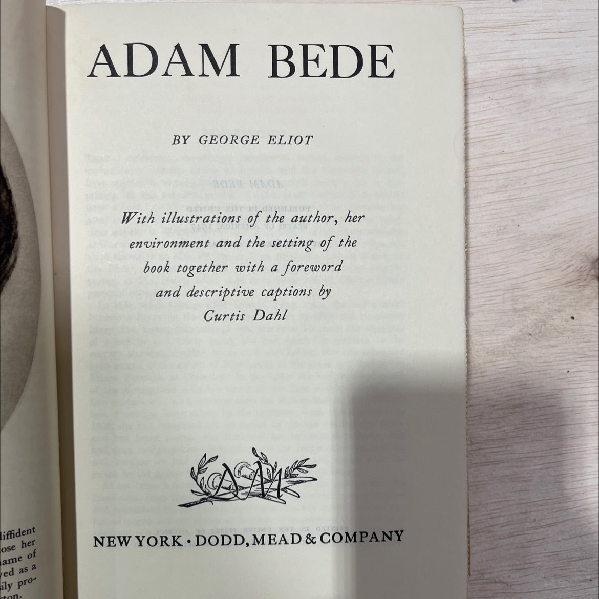 adam bede book, by george eliot, 1947 Hardcover, Vintage image 2