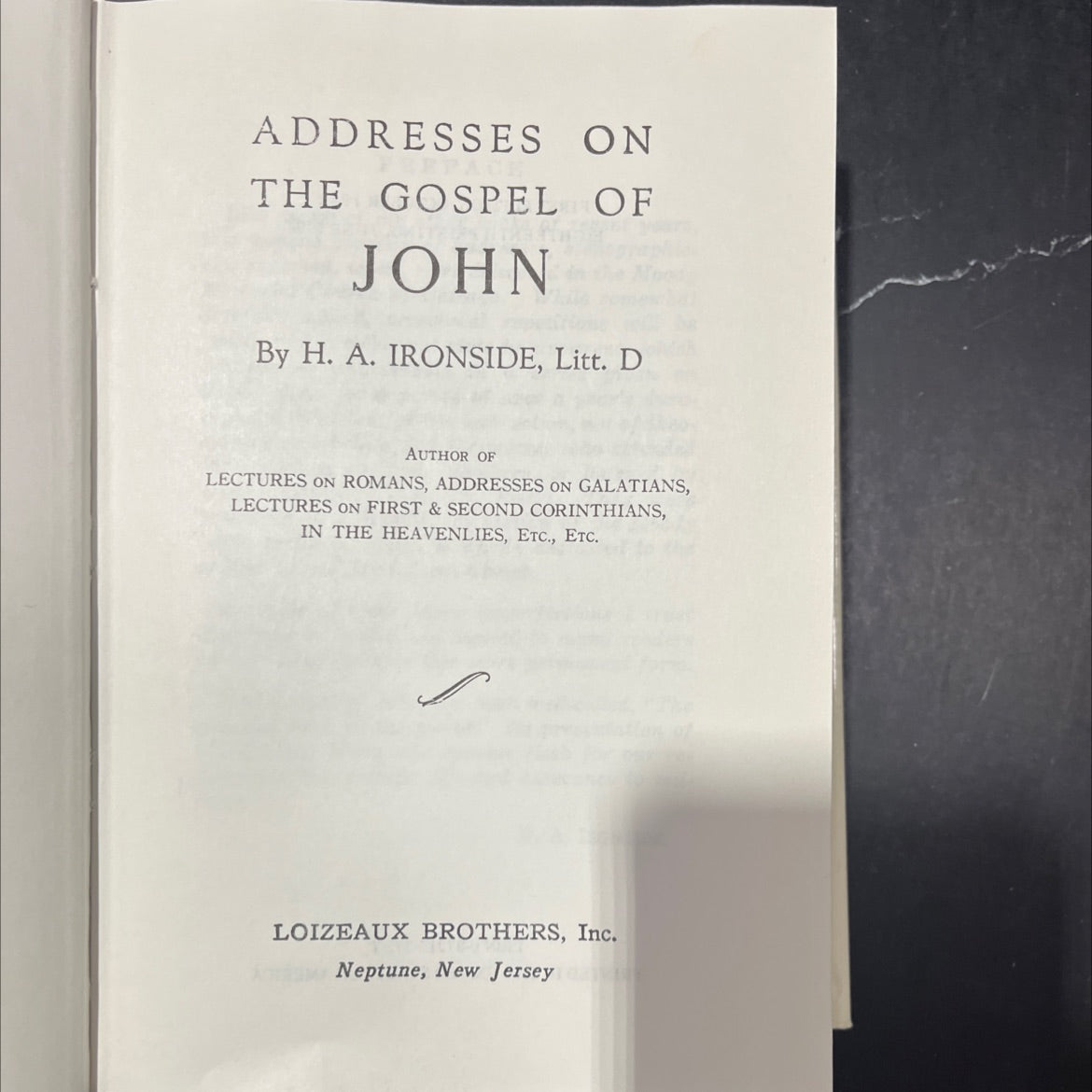 addresses on the gospel of john book, by h. a. ironside, 1984 Hardcover image 2