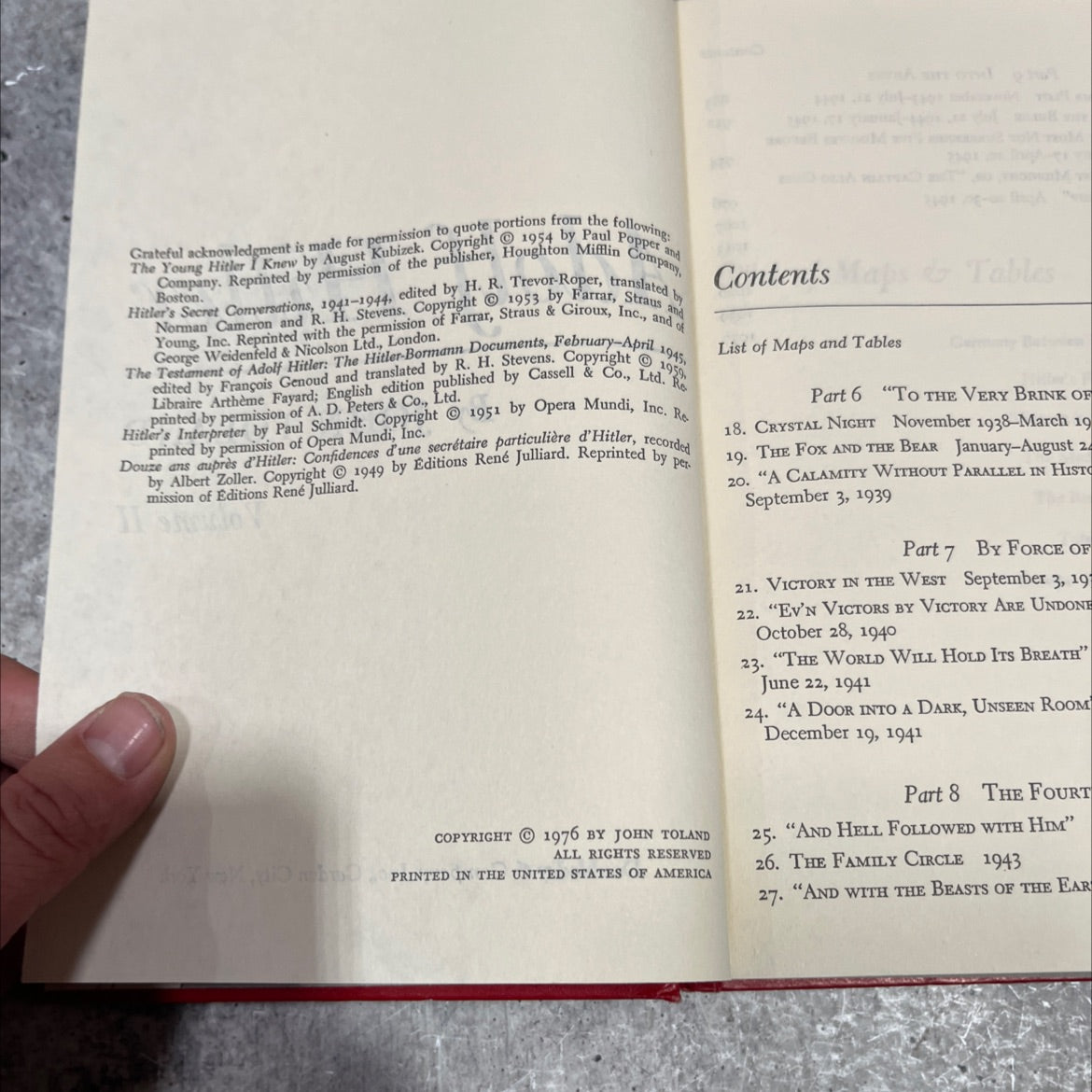 adolf hitler book, by john toland, 1976 Hardcover image 3