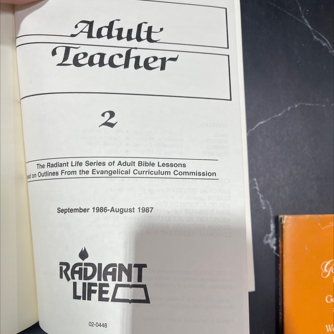 adult teacher 2 the radiant life series of adult bible lessons book, by Curtis W. Ringness, Stanley M. Horton, Kenneth image 2