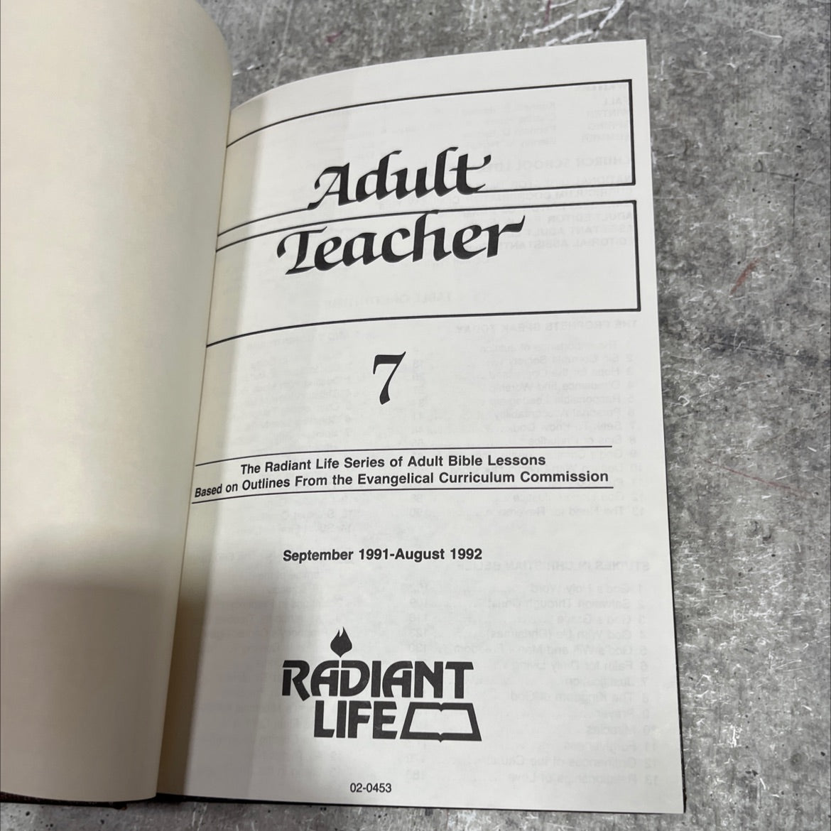 adult teacher 7 the radiant life series of adult bible lessons based on outlines from the evangelical curriculum image 2