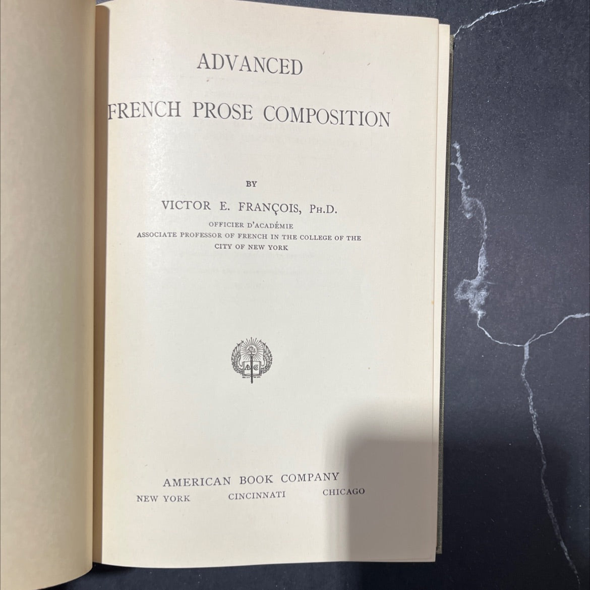 advanced french prose composition book, by victor e. françois, 1930 Hardcover image 2