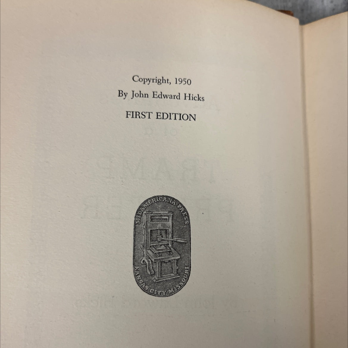 adventures of a tramp printer book, by john edward hicks, 1950 Hardcover image 3