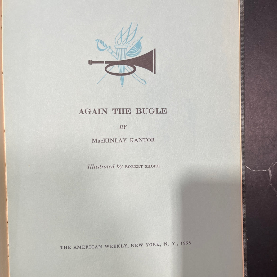 again the bugle book, by mackinlay kantor, 1958 Hardcover image 2