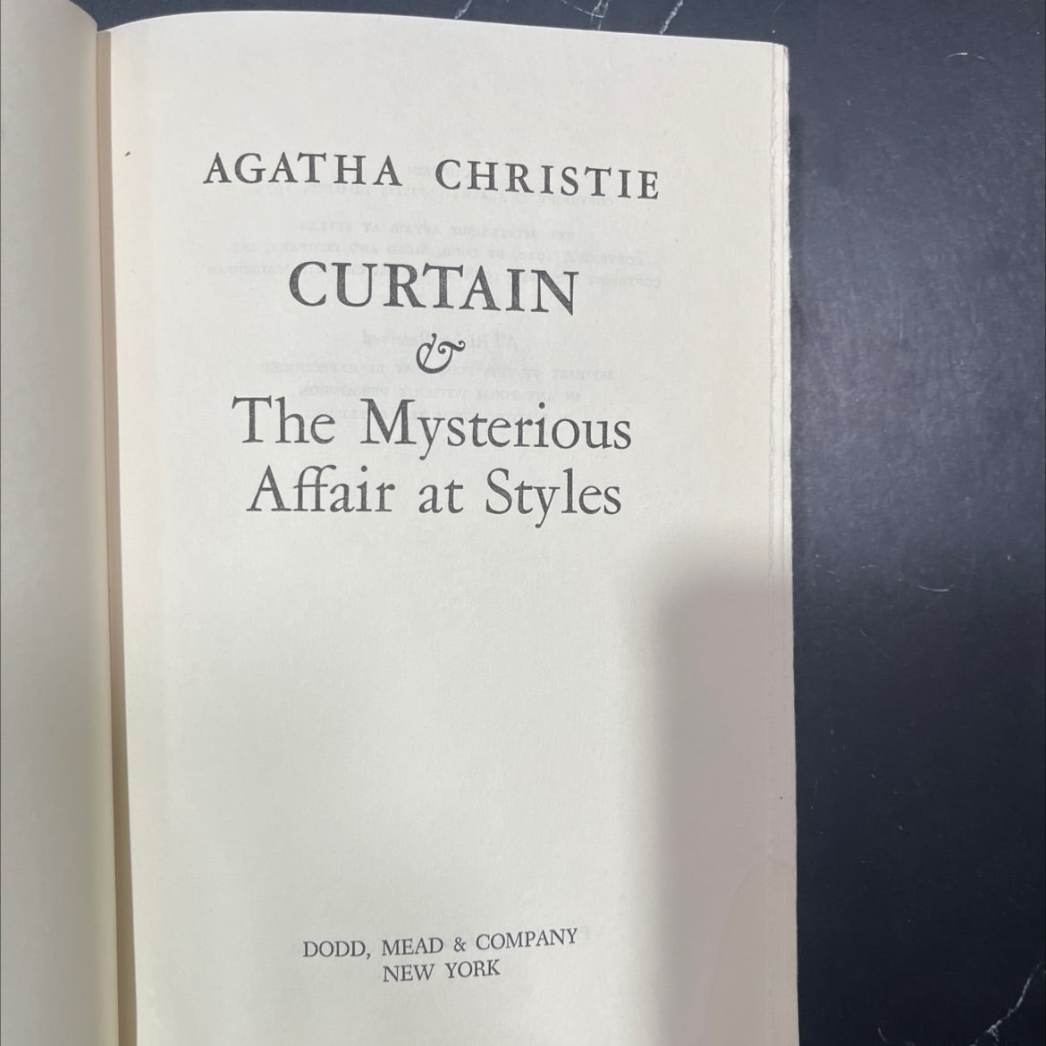 agatha christie curtain book, by agatha christie, 1975 Hardcover image 2