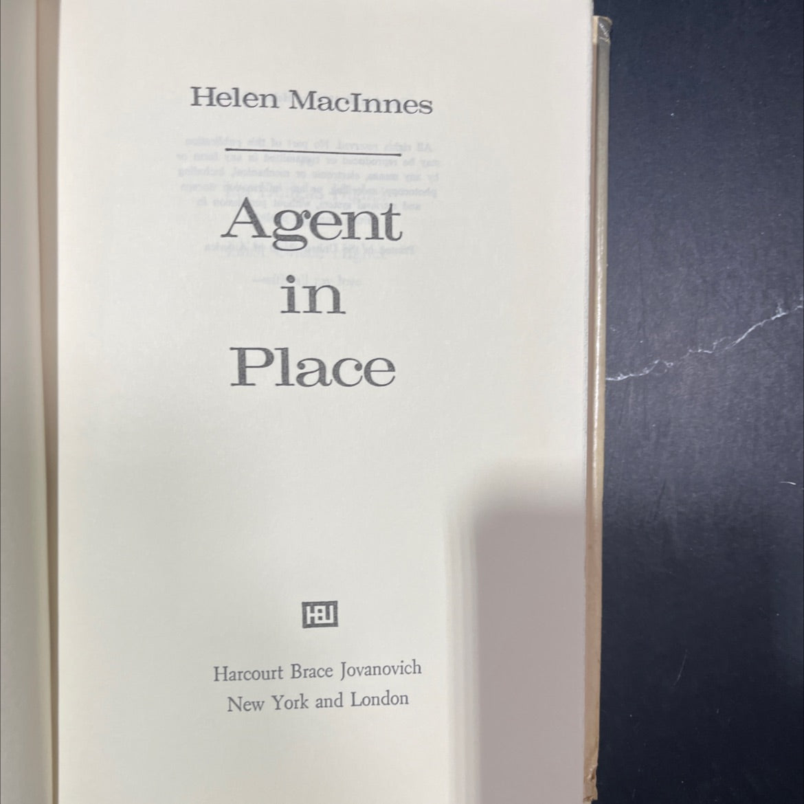 agent in place book, by Helen MacInnes, 1976 Hardcover image 2