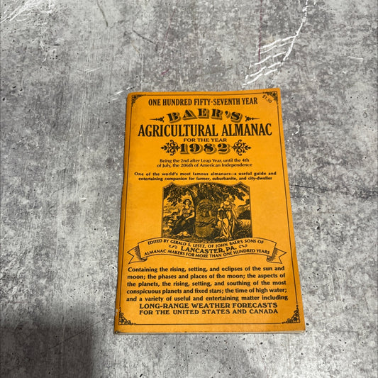 agricultural almanac for the year of our lord 1982 book, by unknown, 1982 Paperback image 1