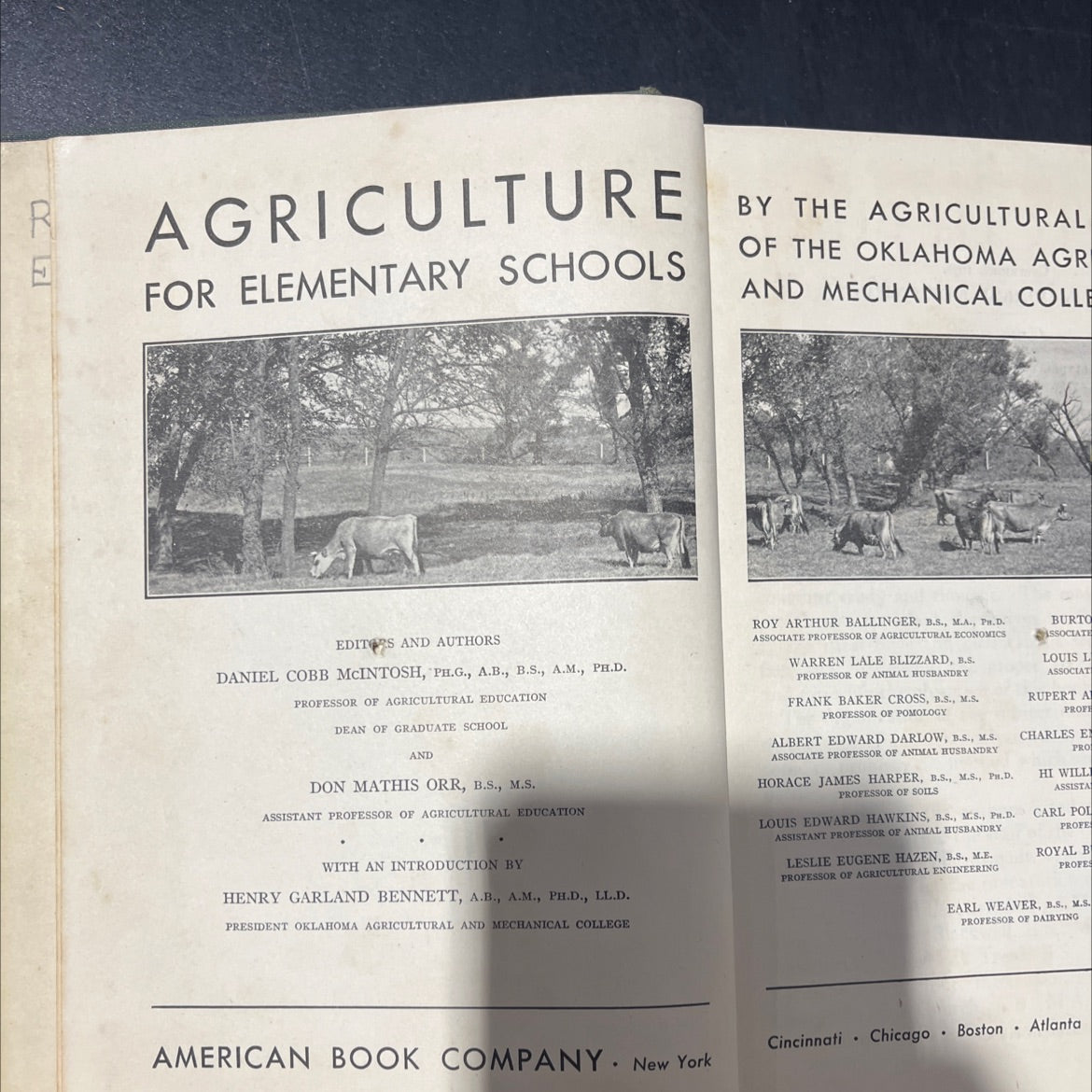 agriculture for elementary schools book, by daniel cobb mcintosh, don mathis orr, 1938 Hardcover image 2