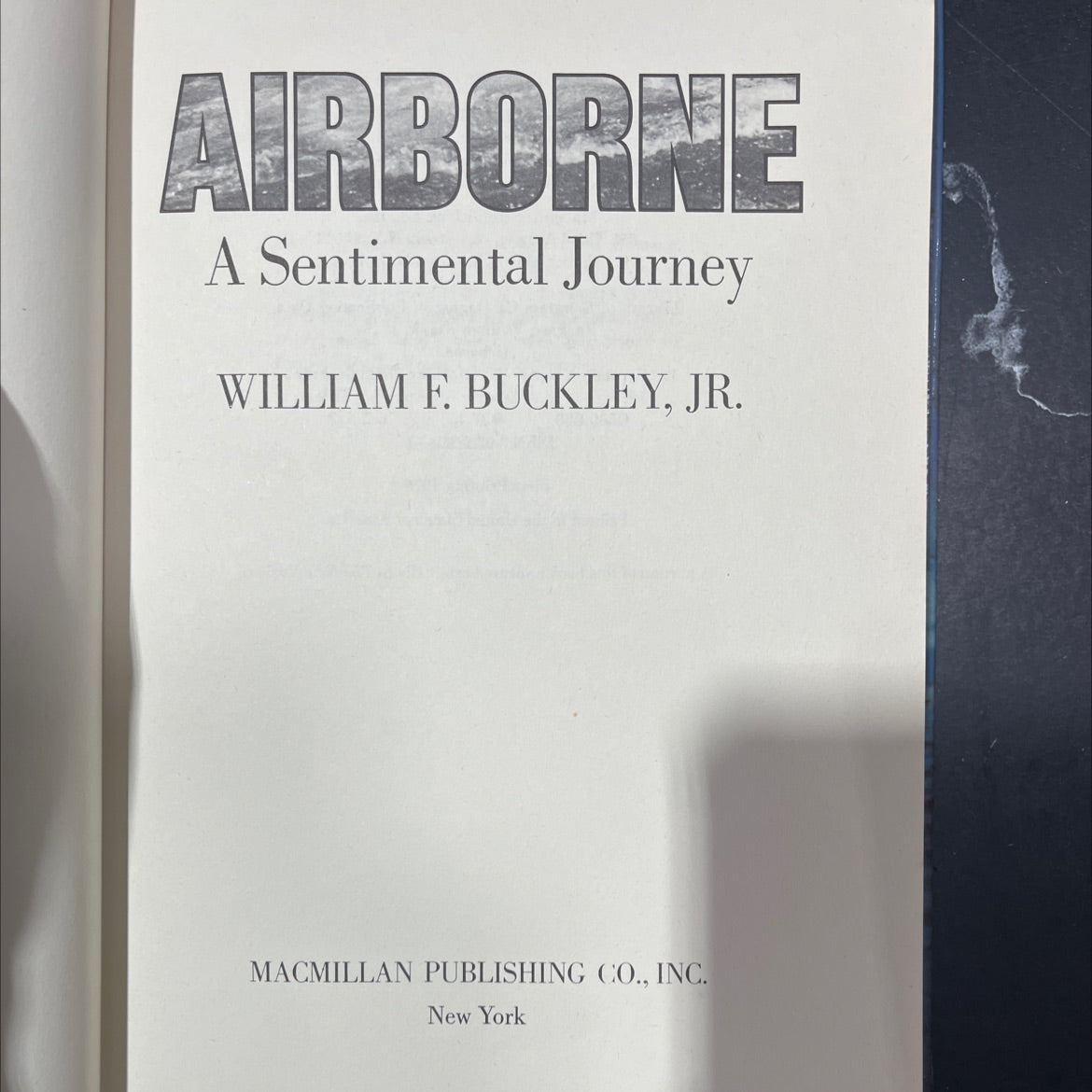 SIGNED airborne a sentimental journey book, by william f. buckley, jr., 1976 Hardcover, First Edition, Vintage image 2