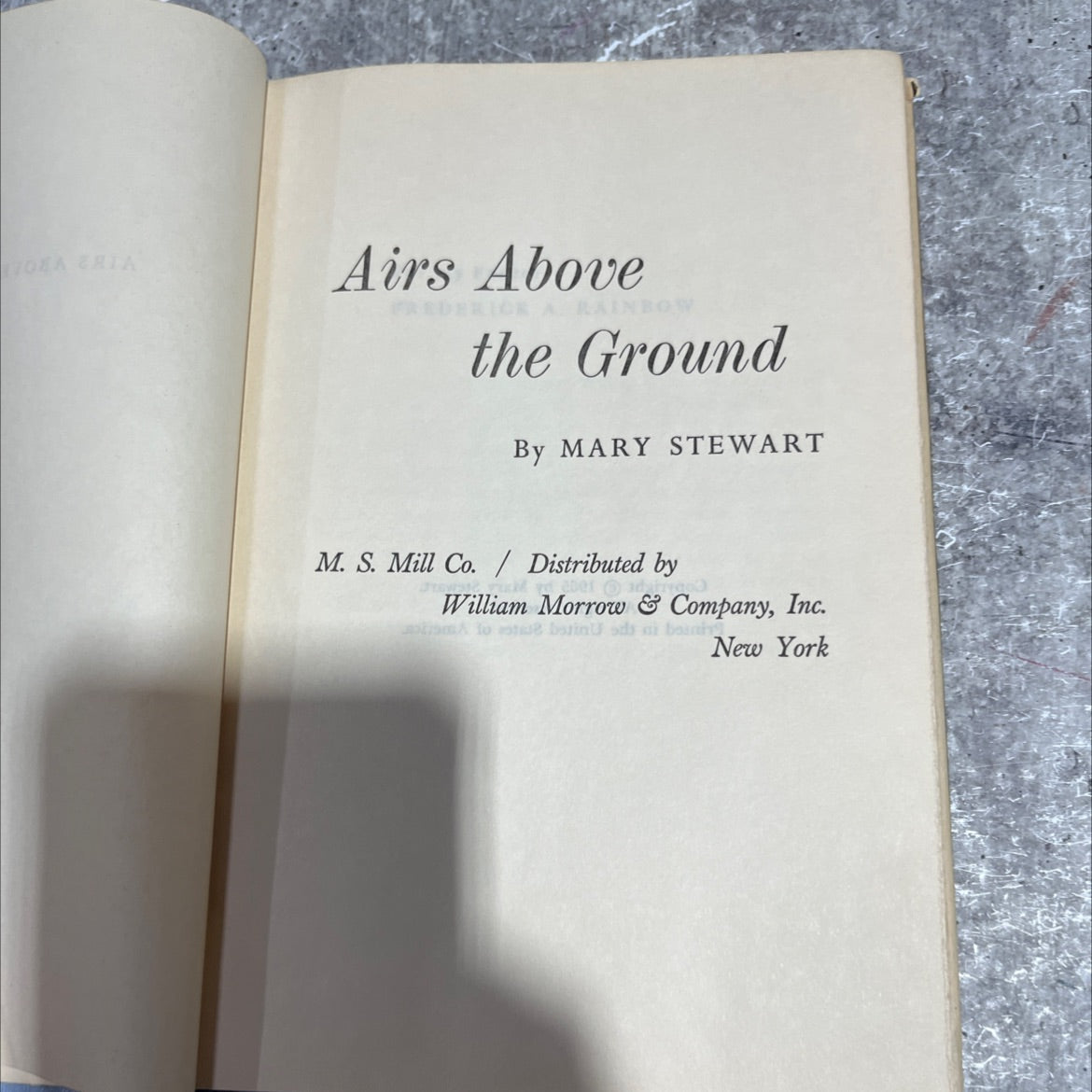 airs above the ground book, by mary stewart, 1965 Hardcover image 2