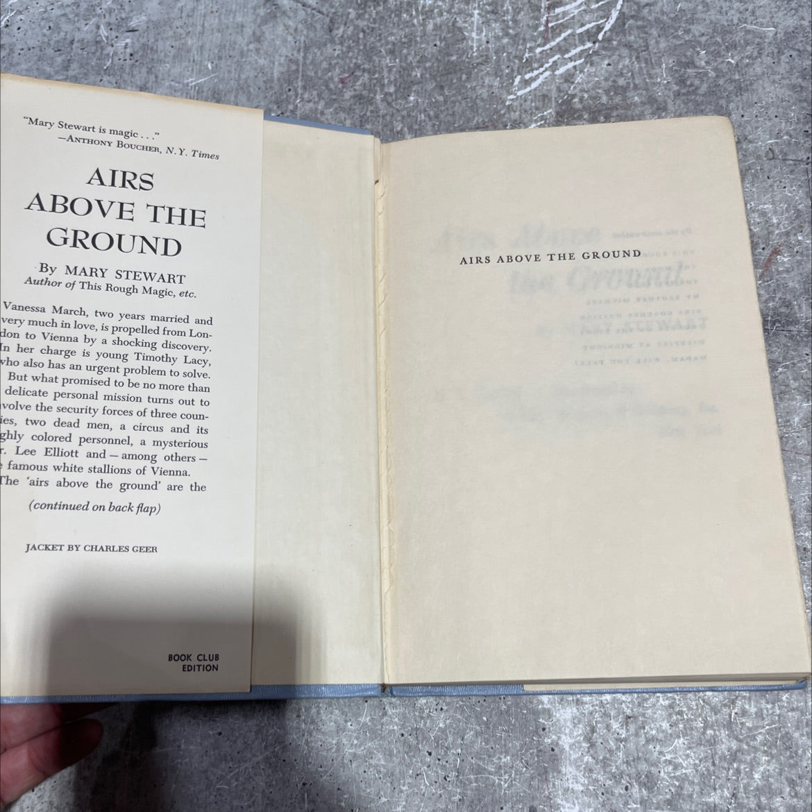 airs above the ground book, by mary stewart, 1965 Hardcover image 4
