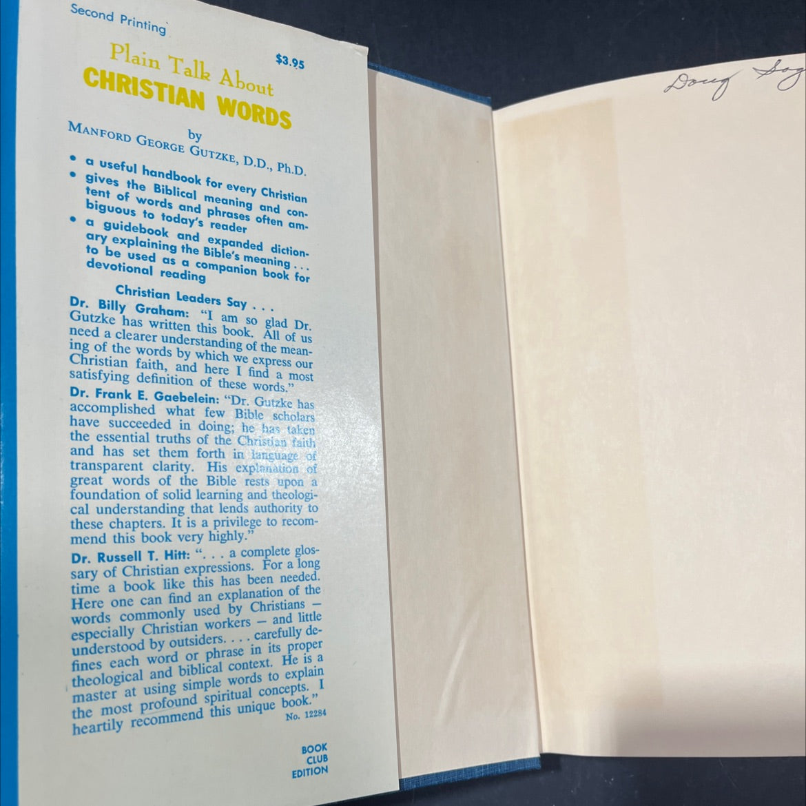 ajs plain talk about christian words book, by manford george gutzke, d.d., ph.d., 1965 Hardcover image 4