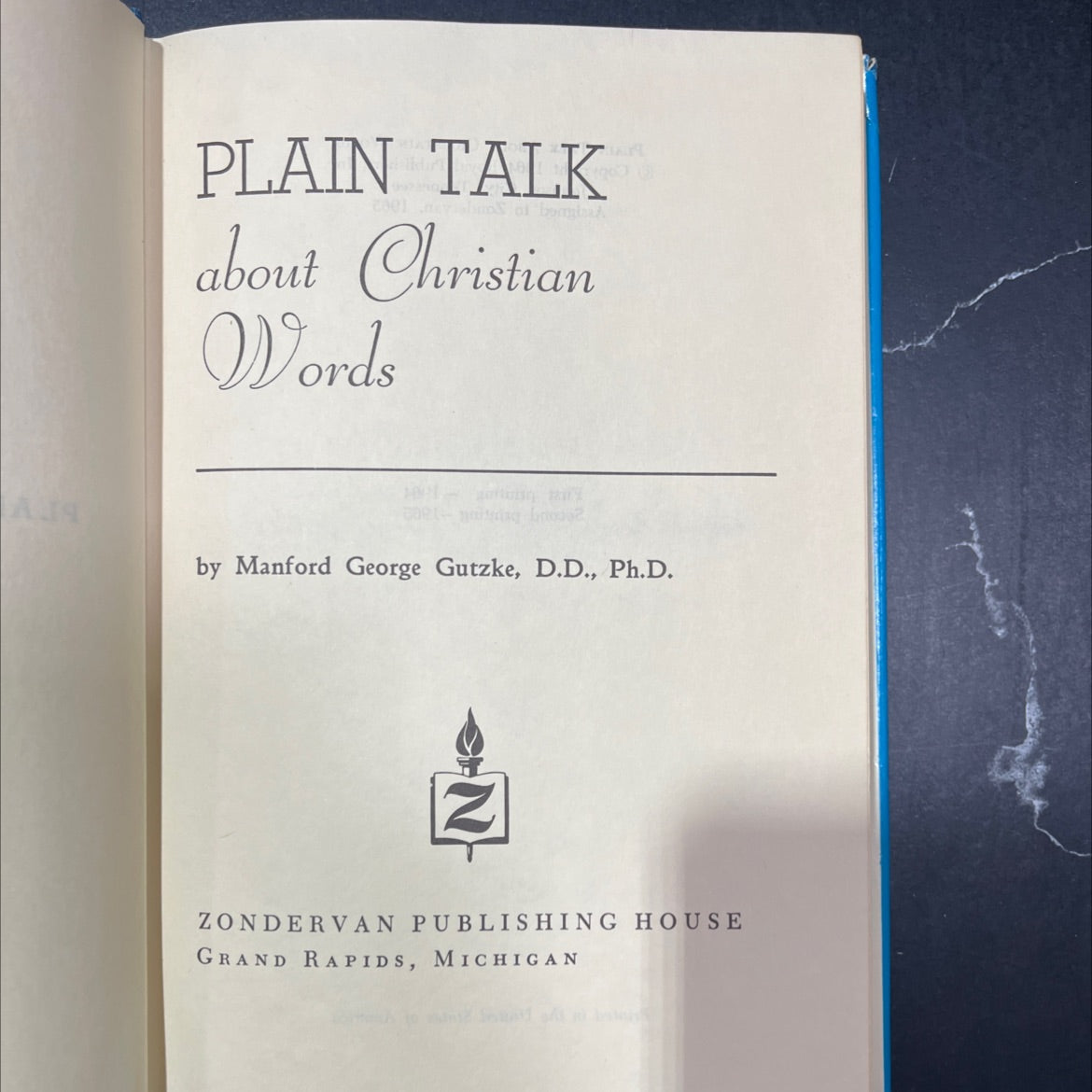 ajs plain talk about christian words book, by manford george gutzke, d.d., ph.d., 1965 Hardcover image 2