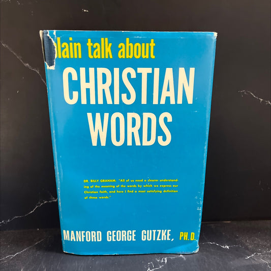 ajs plain talk about christian words book, by manford george gutzke, d.d., ph.d., 1965 Hardcover image 1
