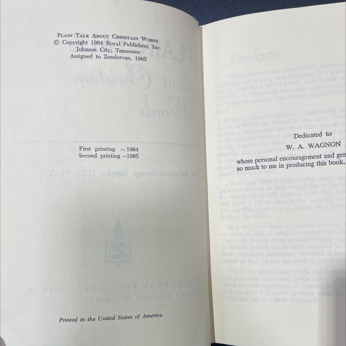 ajs plain talk about christian words book, by manford george gutzke, d.d., ph.d., 1965 Hardcover image 3