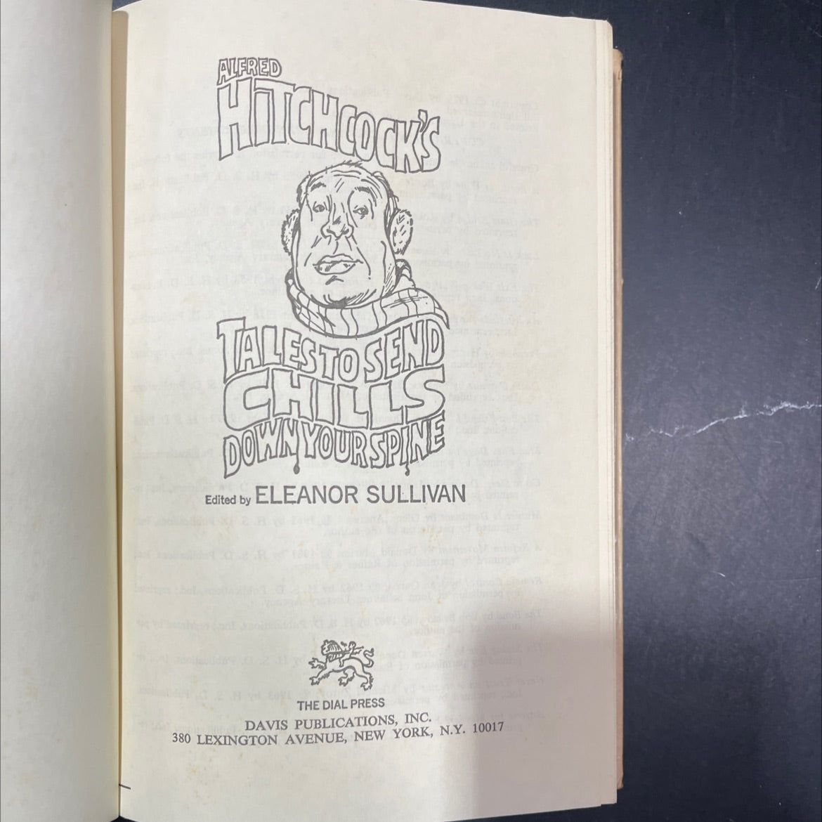 alfred hitchcock's tales to send chills down your spine book, by eleanor sullivan, 1979 Hardcover image 2