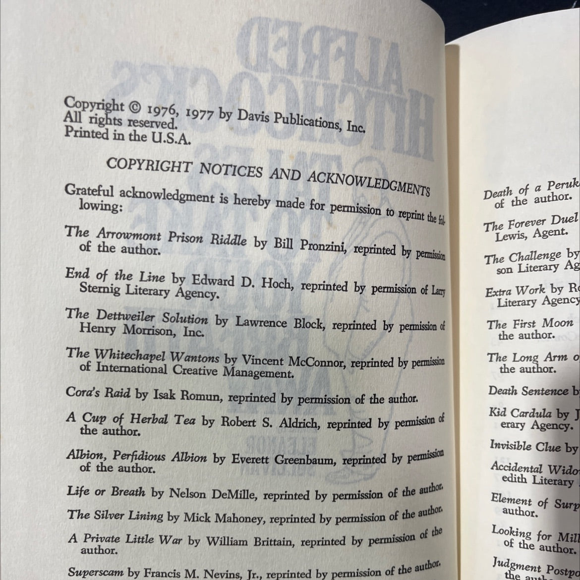 alfred hitchcock's tales to take your breath away book, by eleanor sullivan, 1977 Hardcover image 3