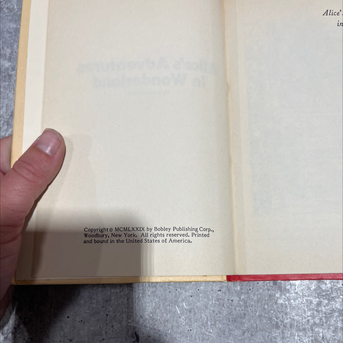 alice's adventures in wonderland book, by lewis carroll, 1979 Hardcover image 3