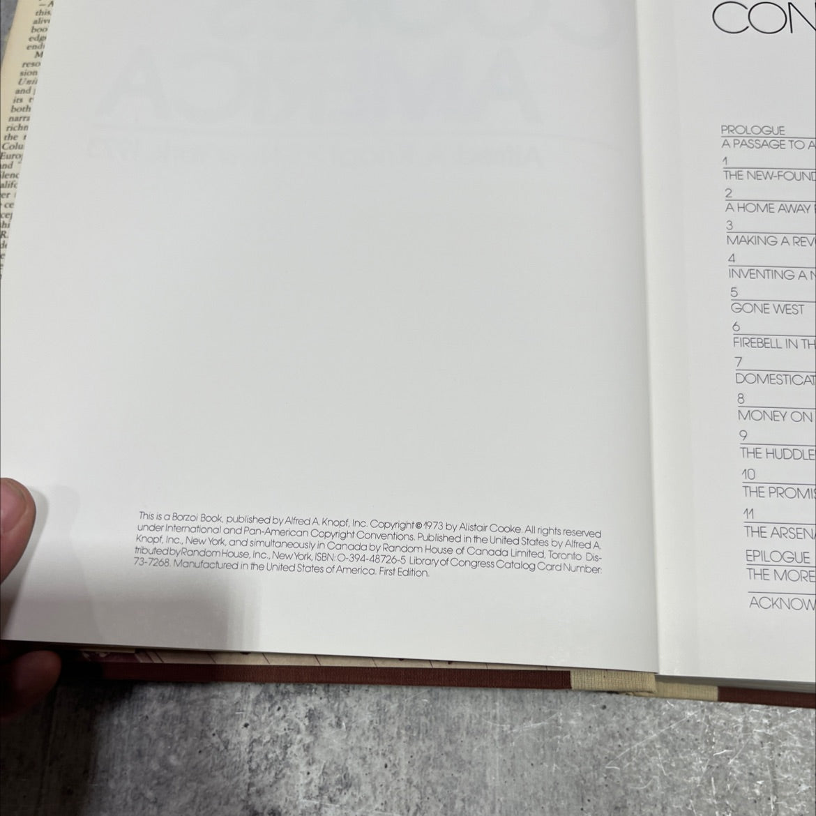 alistair cooke's america book, by alistair cooke, 1973 Hardcover image 3