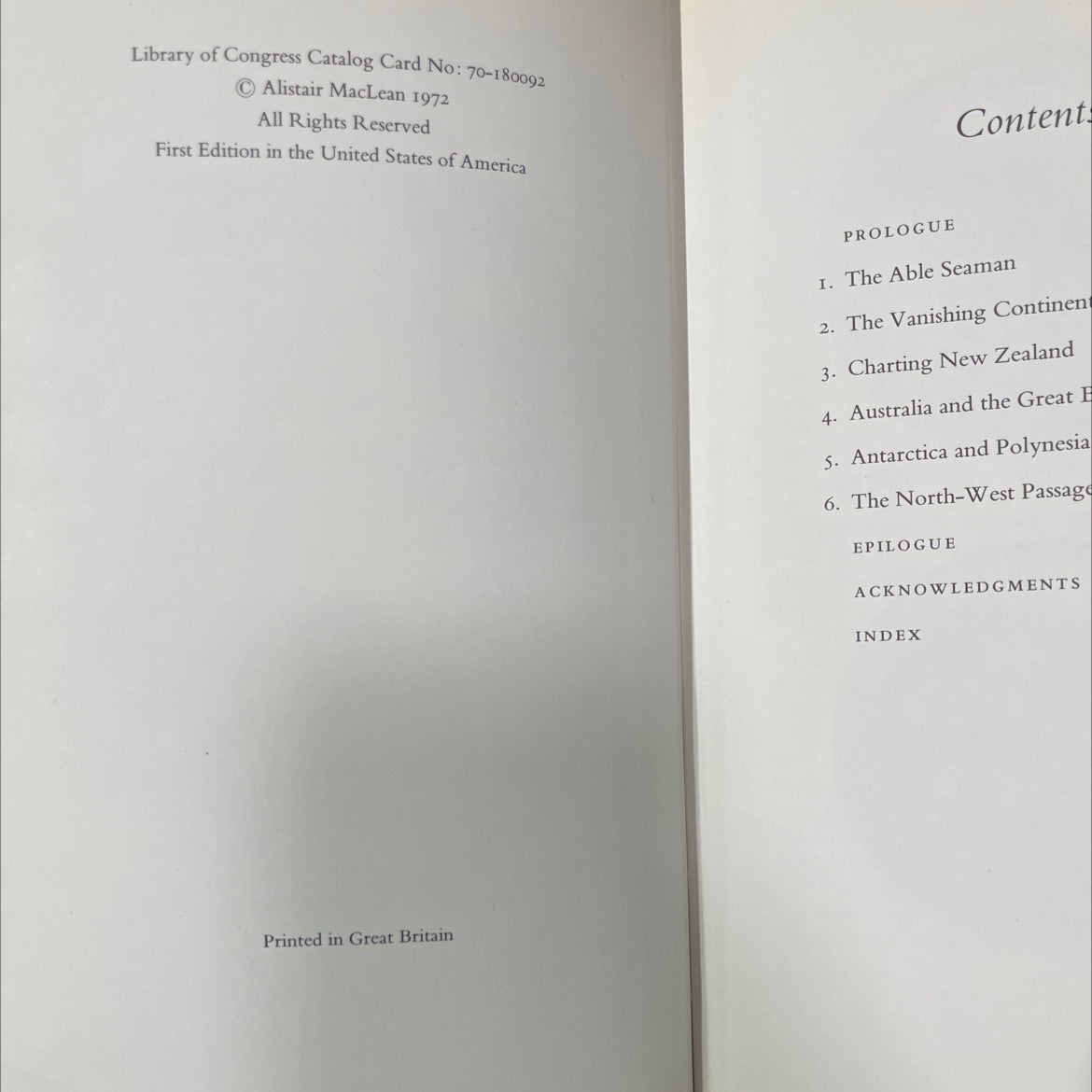 alistair maclean captain cook book, by alistair maclean, 1972 Hardcover image 3