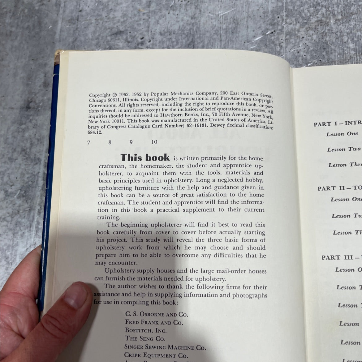 all about upholstering book, by John Bergen, 1962 Hardcover image 3