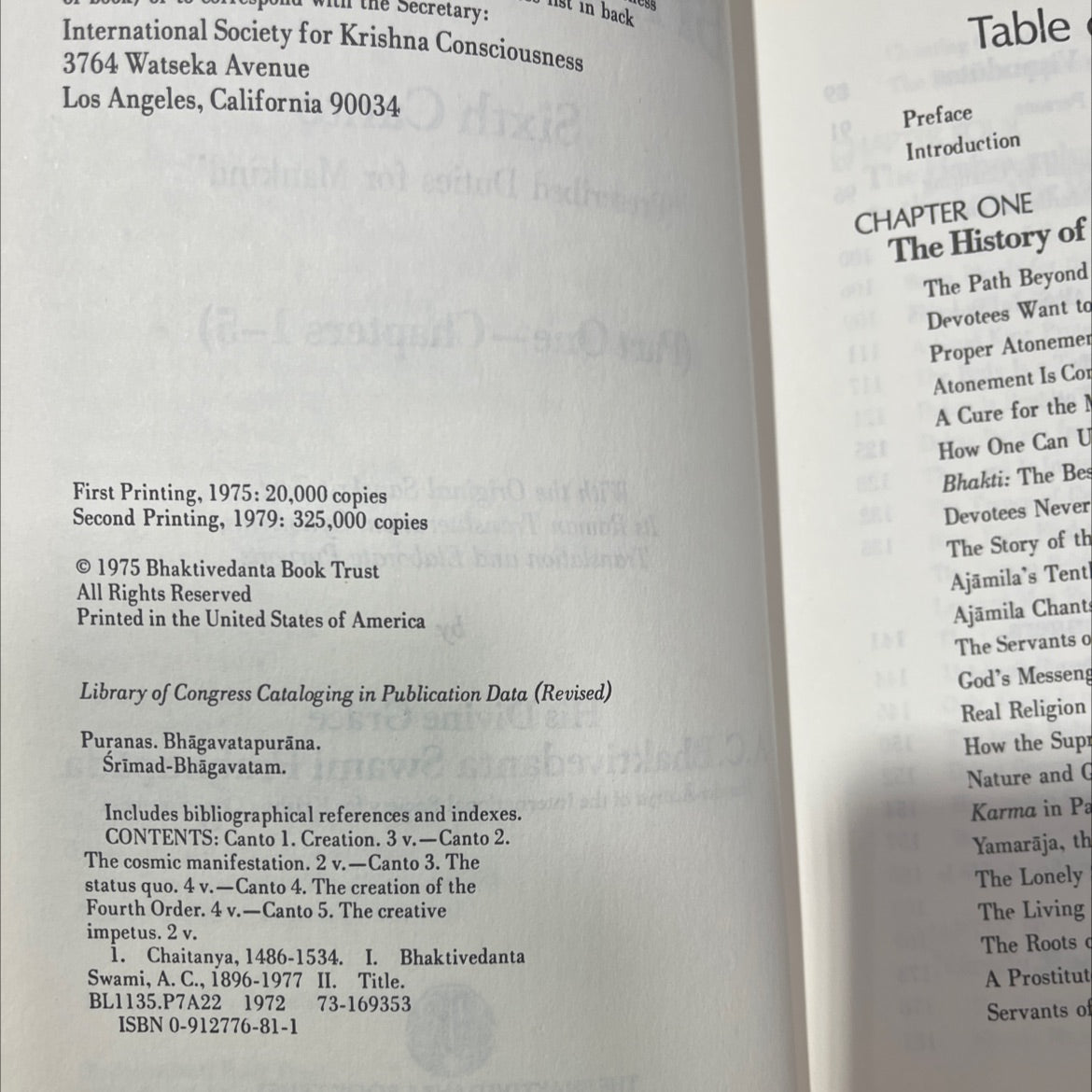 all glory to sri guru and gauranga srimad bhagavatam book, by krsna-dvaipayana vyasa, 1979 Hardcover image 3