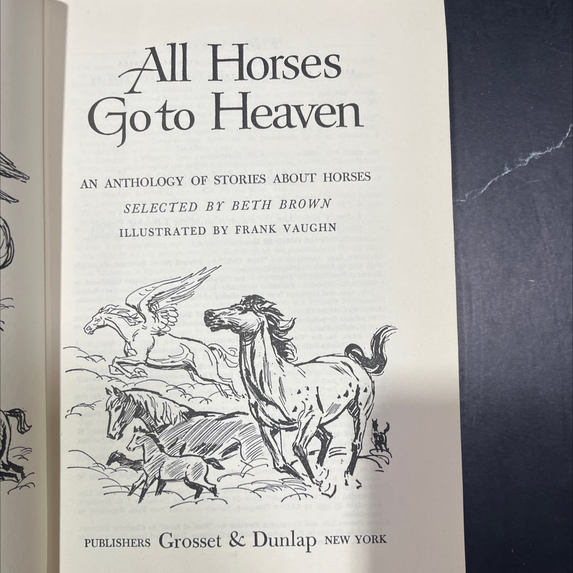 all horses go to heaven an anthology of stories about horses selected by beth brown book, by beth brown, 1963 Hardcover image 2