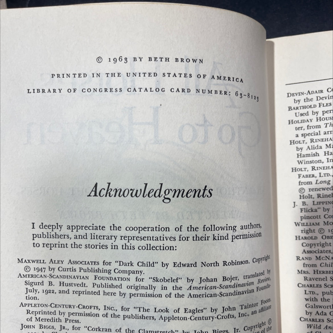 all horses go to heaven an anthology of stories about horses selected by beth brown book, by beth brown, 1963 Hardcover image 3