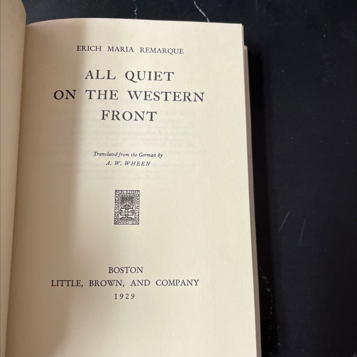 all quiet on the western front book, by erich maria remarque, 1958 Hardcover image 2